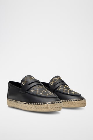 Leren Espadrilles Keule - Zwart
