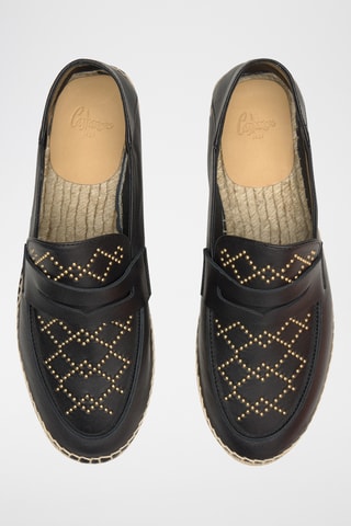 Leren Espadrilles Keule - Zwart