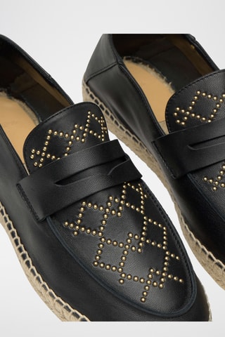 Leren Espadrilles Keule - Zwart