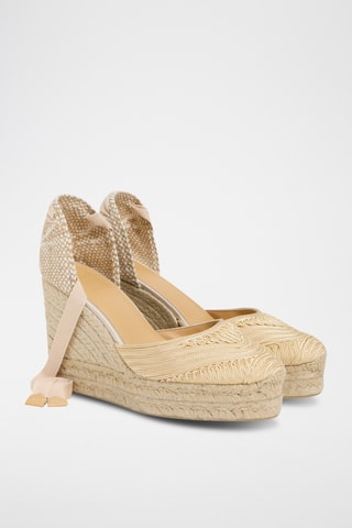 Espadrilles met Sleehak Carina - Beige
