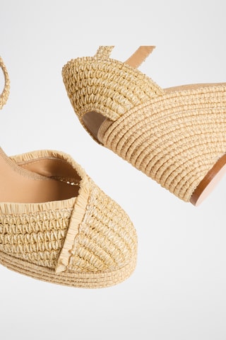 Espadrilles met Sleehak Corina - Beige