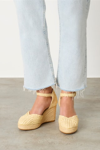 Espadrilles met Sleehak Corina - Beige