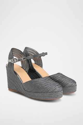 Espadrilles met Sleehak Carolyn - Grijs