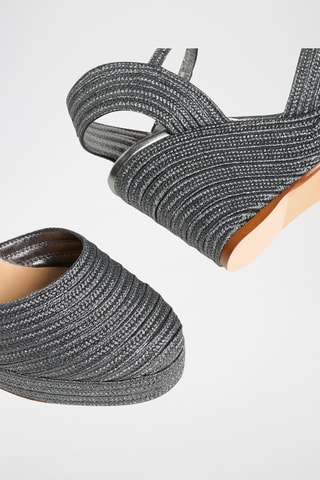 Espadrilles met Sleehak Carolyn - Grijs