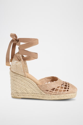 Espadrilles met Sleehak Caracas - Beige
