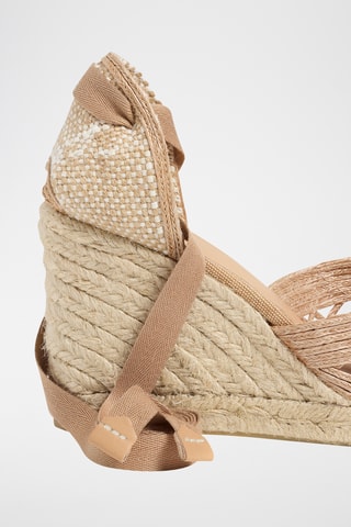 Espadrilles met Sleehak Caracas - Beige