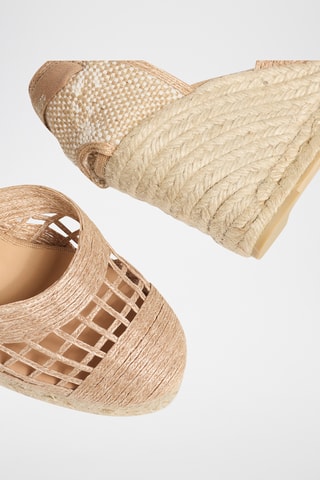 Espadrilles met Sleehak Caracas - Beige