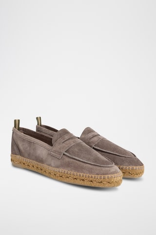 Leren Espadrilles Nacho - Taupe