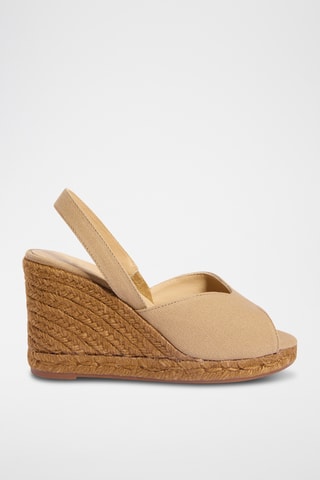 Espadrilles met Sleehak Brisa - Taupe
