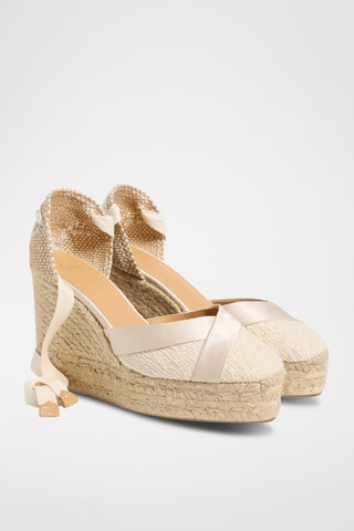 Espadrilles met Sleehak Callas - Beige