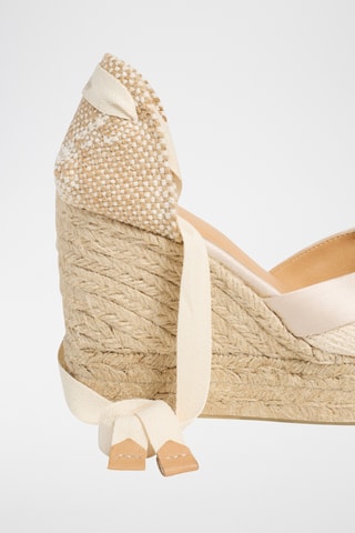 Espadrilles met Sleehak Callas - Beige