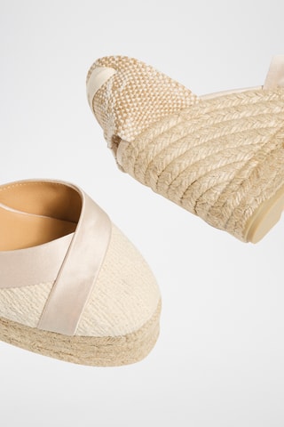 Espadrilles met Sleehak Callas - Beige