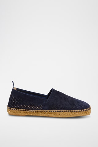 Leren Espadrilles Pablo - Marineblauw