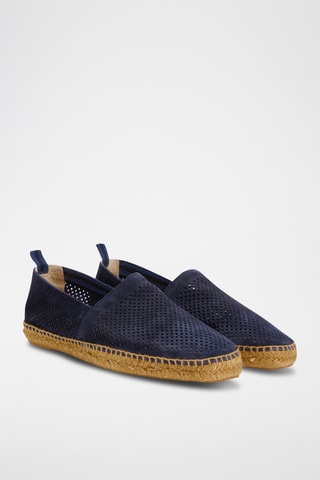 Leren Espadrilles Pablo - Marineblauw