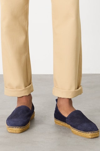 Leren Espadrilles Pablo - Marineblauw
