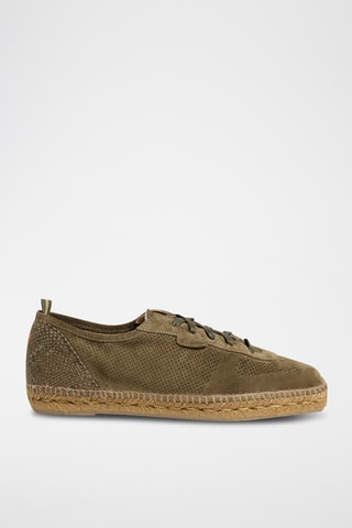 Leren Espadrilles Tomas - Kaki