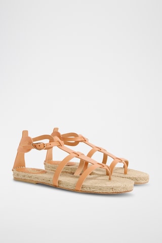 Leren Sandalen Delos - Beige