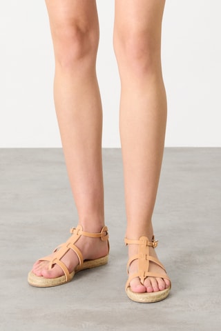 Leren Sandalen Delos - Beige
