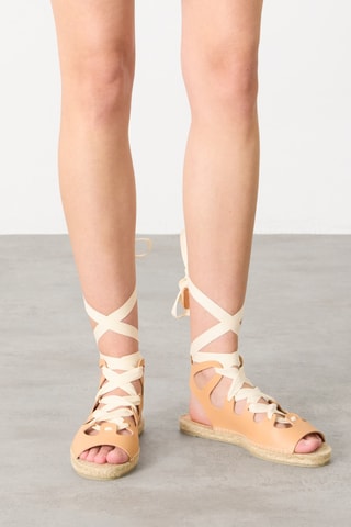  Leren Sandalen Los - Beige