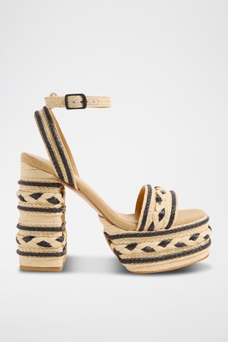 Sandalen met Hak Flas - Beige