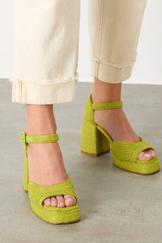 Sandalen met Sleehak Vanesa - Groen