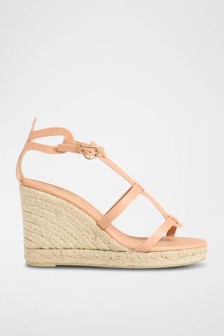Leren Sleehakken Tinos - Beige