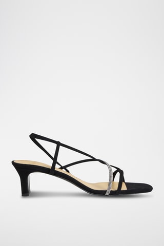 Nubuck Sandalen met Hak Leire - Zwart