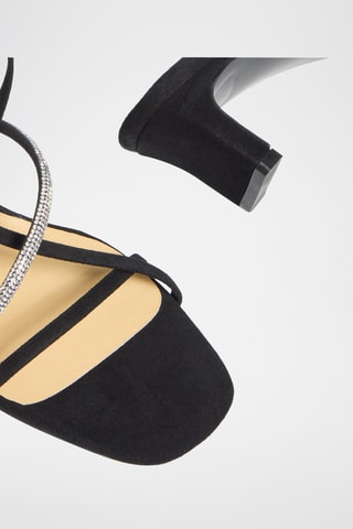 Nubuck Sandalen met Hak Leire - Zwart