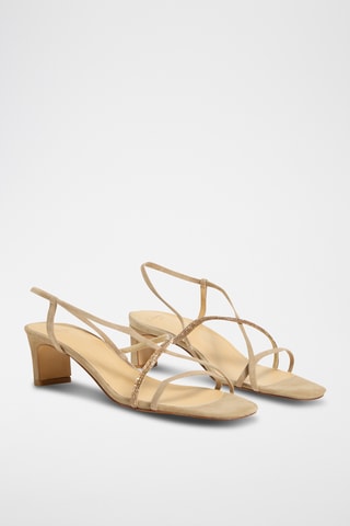 Nubuck Sandalen met Hak Leire - Beige