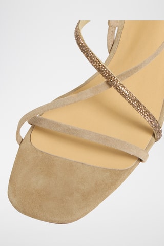 Nubuck Sandalen met Hak Leire - Beige