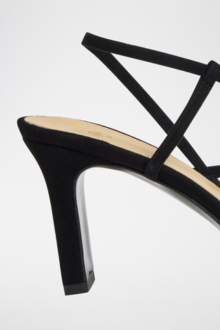 Leren Sandalen met Hak Lola - Zwart