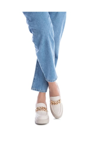 Mocassins met Hak - Ecru
