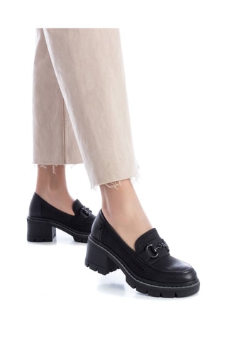Mocassins met Hak - Zwart