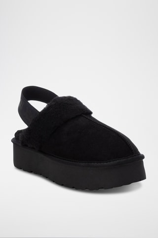 Gevoerde Platform Clogs - Zwart