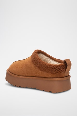 Gevoerde Platform Clogs - Camel