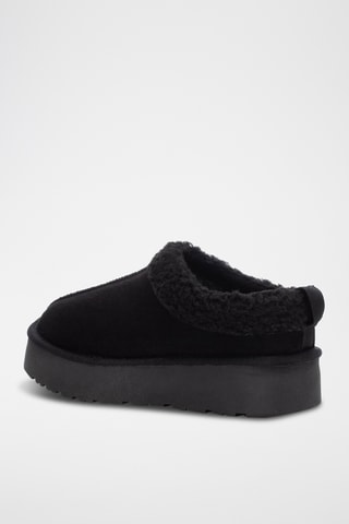 Gevoerde Platform Clogs - Zwart