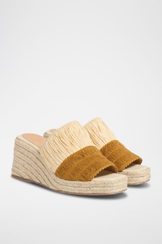 Muiltjes met Sleehak Tonia - Beige