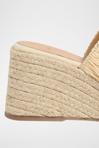 Muiltjes met Sleehak Tonia - Beige