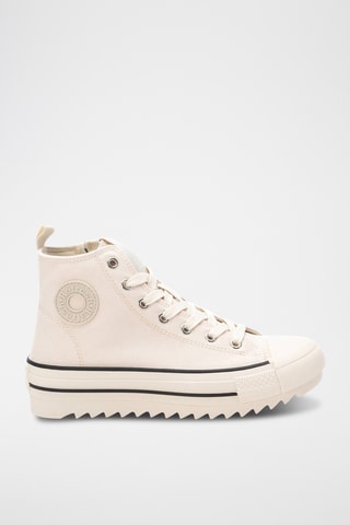 Hoge Platform Sneakers - Beige