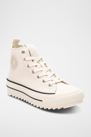 Hoge Platform Sneakers - Beige