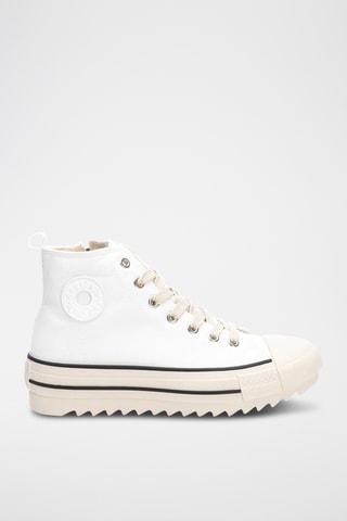 Hoge Platform Sneakers - Wit