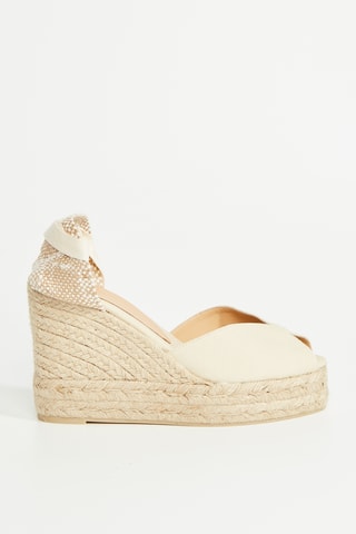 Espadrilles met Sleehak Bilina - Ivoorkleurig