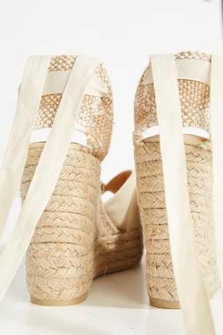Espadrilles met Sleehak Bilina - Ivoorkleurig
