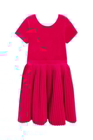 Robe bi-matière - Rose - Okaïdi