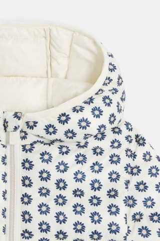 Doudoune à capuche - Ecru et bleu-gris - Okaïdi