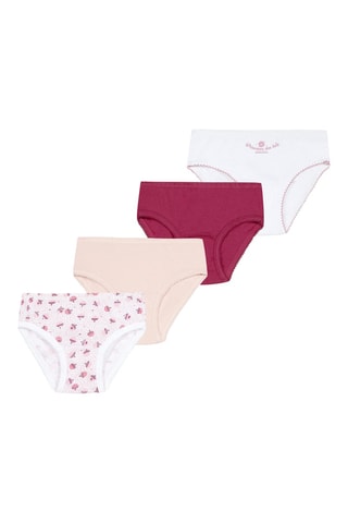4 culottes - Bordeaux, écru, rose poudré et beige - Absorba