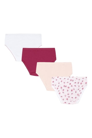 4 culottes - Bordeaux, écru, rose poudré et beige - Absorba