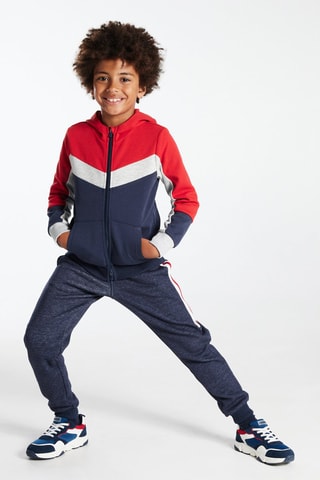 Sweat à capuche - Bleu et rouge - Obaïdi