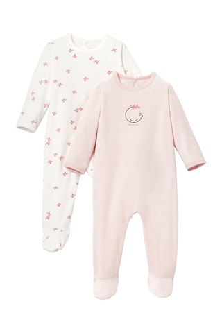 2 dors-biens - Blanc et rose - Absorba