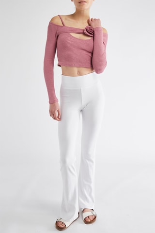 Pantalon flare - Blanc